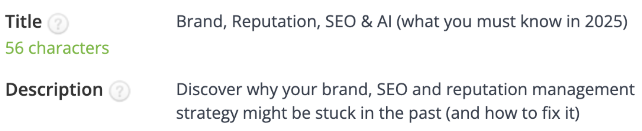 title and meta description examples